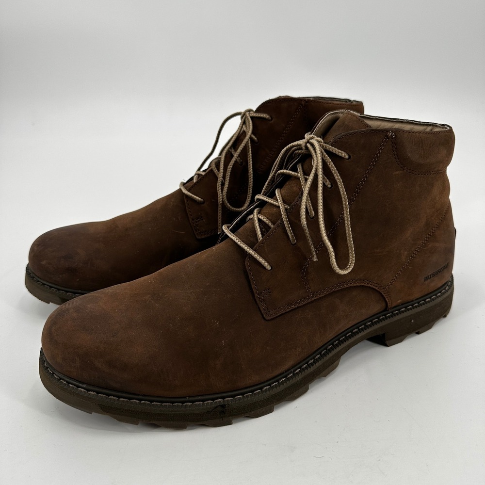 Sorel Madson Moc Toe Waterproof Brown Nubuck Leather Chukka Boots Mens 13 Rugged
